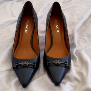 Coach black heels size 10